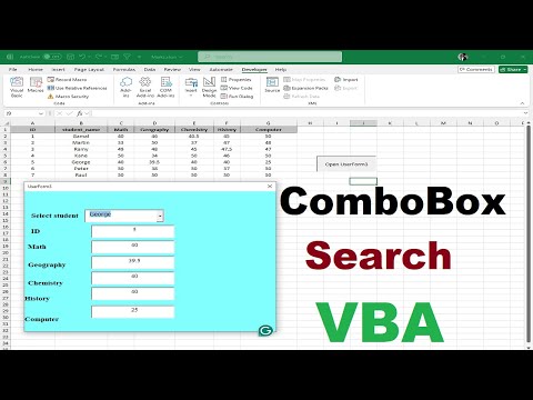 VBA - User Form: VBA code for search ComboBox in userform #Excel - vba code With Source Code
