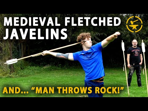 Javelin hack to throw like a Pro! (Bonus-Man throws rock)