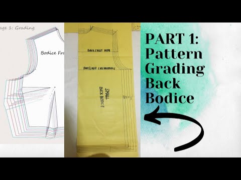 PART 1: PATTERN GRADING FOR BACK BODICE IN EASY TECHNIQUES