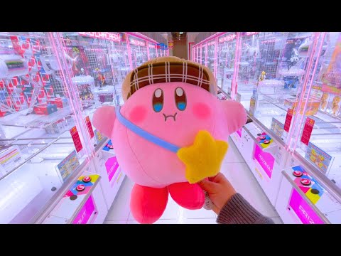 Winning a GIANT Kirby from Japan’s Tricky Claw Machines!🍬 🍩
