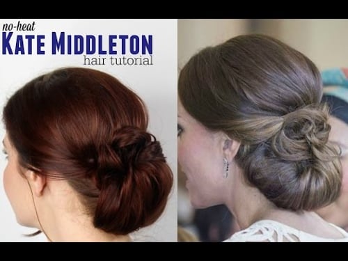 Simple Kate Middleton no-heat updo