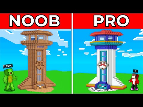 JJ RICH PAW PATROL BASE vs Mikey POOR PAW PATROL BASE Survive Battle in Minecraft Maizen!