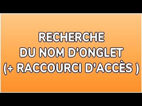 LISTER TOUS LES ONGLETS ET CRÉER UN RACCOURCI AUTOMATIQUE - DOCTEUR EXCEL
