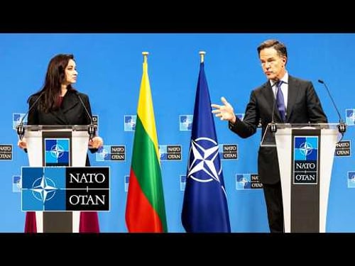 NATO Secretary General with the Prime Minister of Lithuania 🇱🇹 Inga Ruginienė, 26 FEB 2026