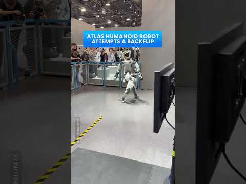 Atlas Humanoid Robot Attempts a Backflip