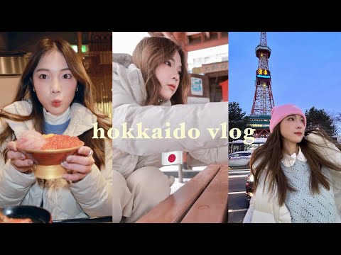 Hokkaido Travel Vlog 🇯🇵 exploring Sapporo, Otaru, Jozankei Onsen, seafood market 🦞✨☃️🐧