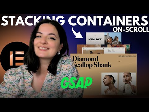 GSAP STACKING CONTAINERS - Elementor Wordpress Tutorial Flex Container