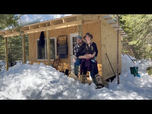 Off Grid Cabin in the Woods...Spring trip ...massive snow