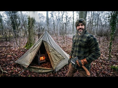 Winter Camping: Hobbit Tent & Woodstove