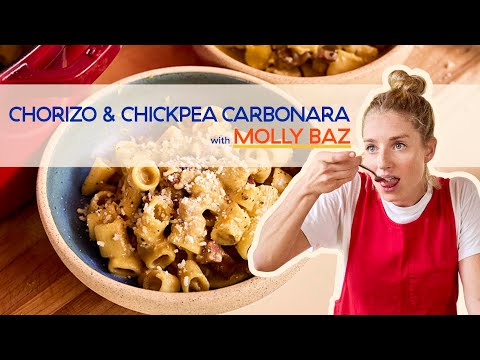 Chorizo and Chickpea Carbonara | Hit The Kitch with Molly Baz