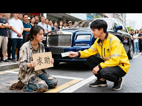 善良的外卖小哥给了女乞丐100 块路费,没想到第二天她竟带着保镖豪车现身,直接豪掷50亿求婚!#全集 #甜宠 #短剧