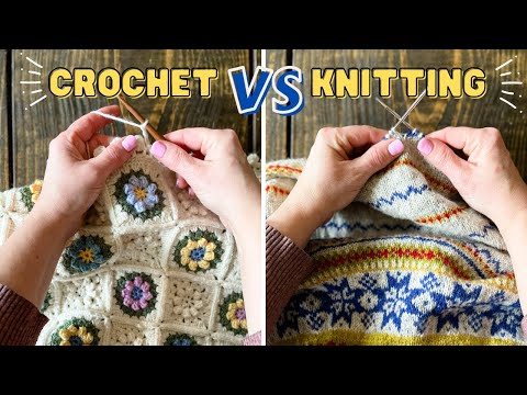 CROCHET VS KNITTING | Which Is BEST for Absolute BEGINNERS? | Differences of Crocheting & Knitting