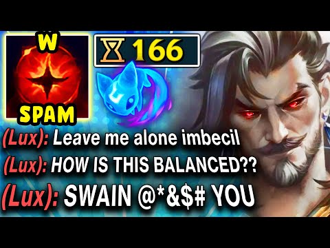 Swain Mid but I Perma-Poke Bot Lane Until Lux Loses Her Mind (SHE WAS FUMING)