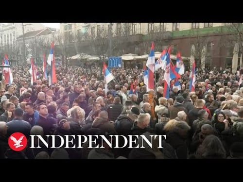 Live: Thousands protest in Belgrade over Serbian election result