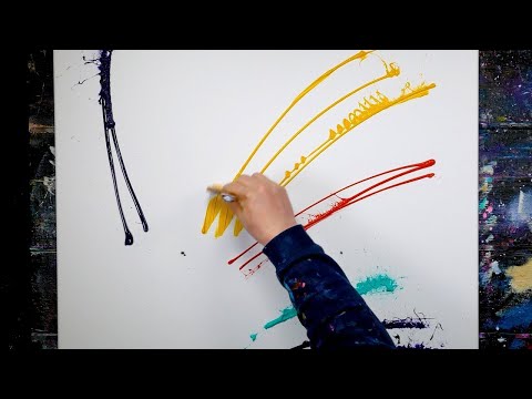 Colorful Abstract Painting Demonstration | Relaxing | Miro