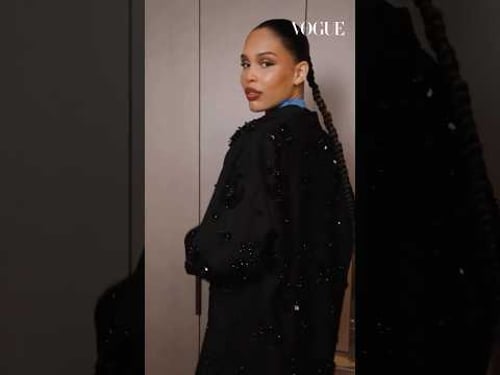 Nara Smith attends the Miu Miu show at Paris Fashion Week | Vogue India