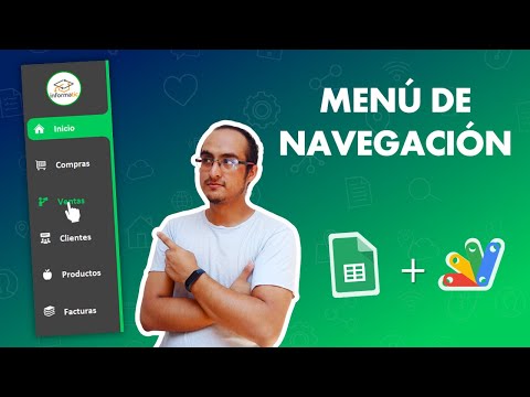 Como hacer un menú de navegación interactivo en Google Sheets