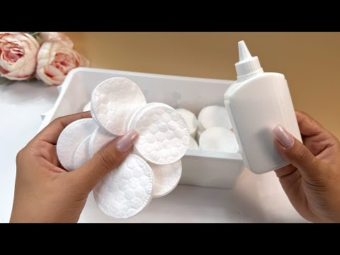 Mix Glue with regular Cotton Pads and you will be Amazed at the Beauty of this Idea!