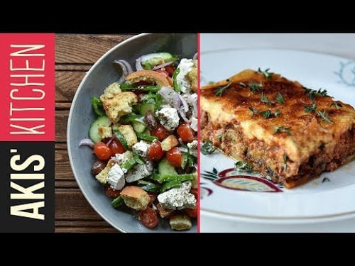 Authentic Greek Moussaka & Greek Salad | Akis Petretzikis