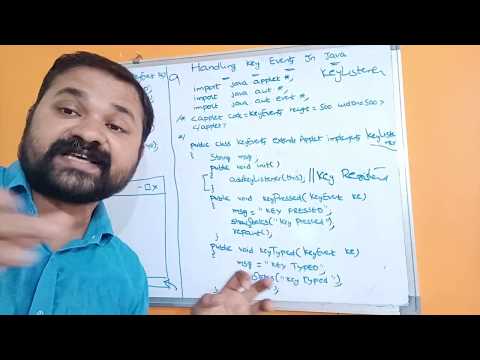 Handling Key Events In Java Programming || Event Handling || Key Board Events