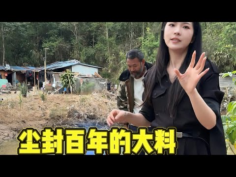 鱼塘里尘封百年的大石头,今天我们务必要捞出来,吊车都找好了#翡翠 #翡翠手鐲 #原创