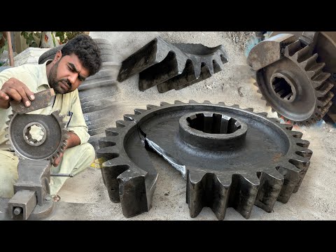 First Time A Expert Mechanic Repair Broken Gear Gerari With Making Tooth From New Technique…