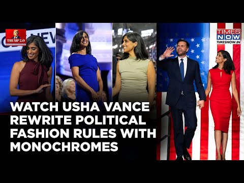 Watch US VP Elect JD Vance's Wife Usha Rewrite Rules Of Political Fashion With Monochrome Magic