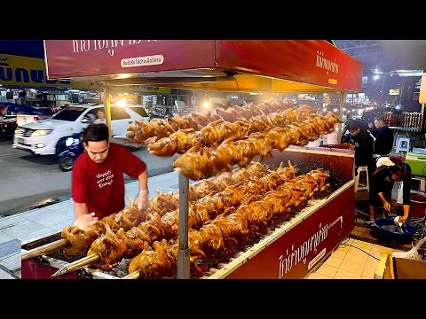 Sold Out Fast! 100 Roasted Chickens With Charcoal In Few Hours | Thai Street Food