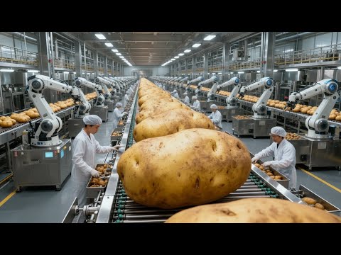 Inside a Pringles Production Line: From Raw Potatoes to Stacked Potato Crisps (Full Process)