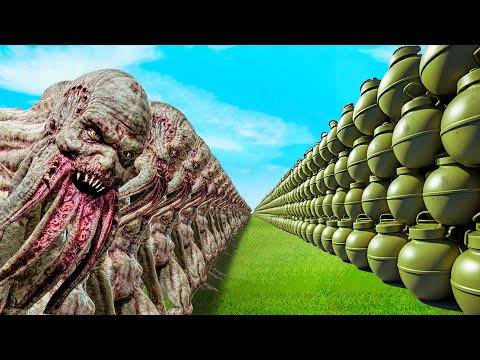 1,000 Bloodsuckers VS 1,000 Grenades