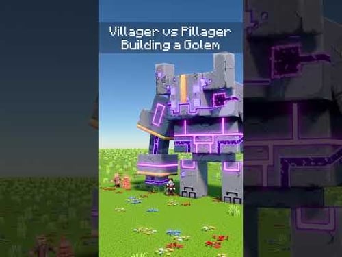 Pillager vs Villager Golem Build Battle!