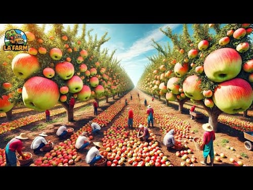 The Apple Harvest Journey: From Seedlings to Millions of Apples 🍎🚜