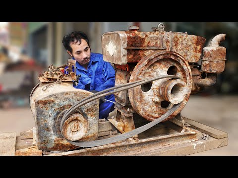 FULL RESTORATION VIDEO: Diesel Engine Generator 7KW