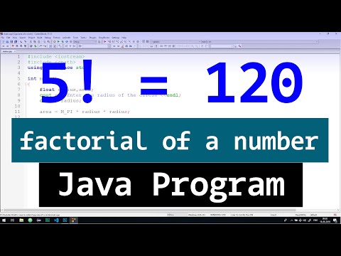 Java Program to find the Factorial of a Number using For Loop
