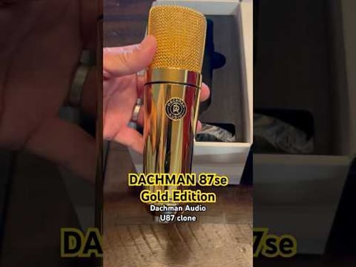 Wow, Dachman 87se in GOLD. Looks incredible. Sounds like a u87! #microphones @DachmanAudioInc