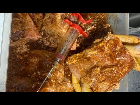 Marinating Meat for Smoking. Recipe, brine, spices.