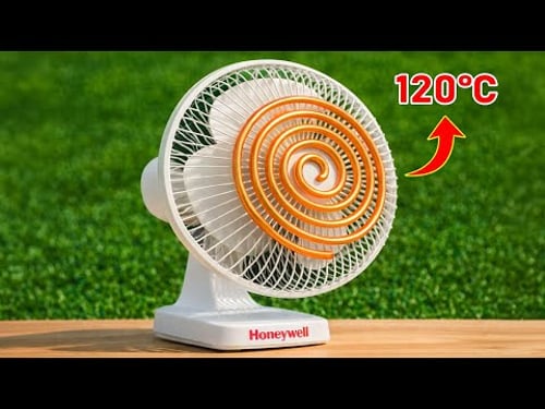 Wrap copper tubing around an old fan. Save a lot of dollars this winter.
