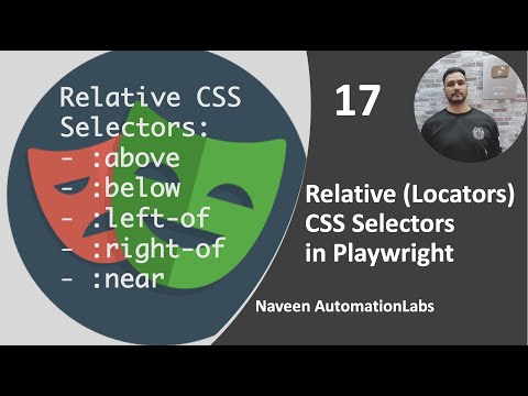 #17 - Relative CSS Selectors in Playwright || Playwright with Java