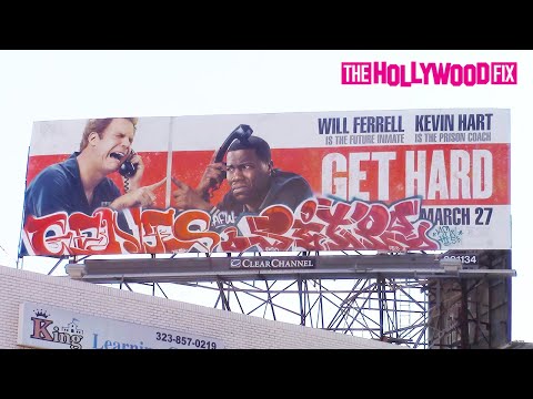 Will Ferrell & Kevin Hart's 'Get Hard' Billboard Gets Hit With Graffiti In 2 Different Locations