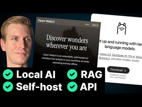 Open WebUI + Ollama Is AMAZING For AI Self-Hosting (RAG, API, VPS Hosting, Docker)