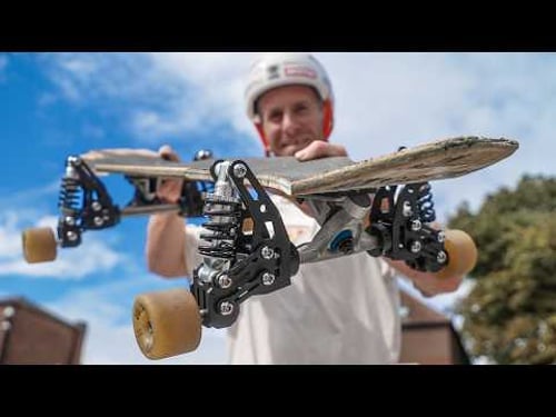 THIS CRAZY FULL SUSPENSION SKATEBOARD MOD IS WEIRDLY GOOD!