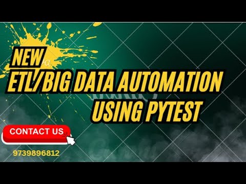 ETL AUTOMATION | BIG DATA AUTOMATION | PYTHON | PYSPARK | PYTEST