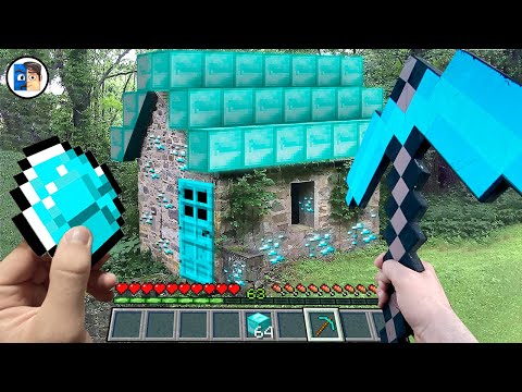 Minecraft in Real Life POV - DIAMOND BASE Realistic Minecraft 創世神第一人稱真人版