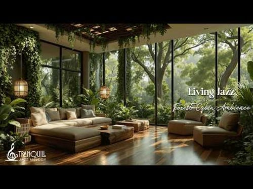 Tranquill Jazz Melody For Relaxing | Quiet Jazz Ambience with Cozy Forest Cabin for Relax and Unwind