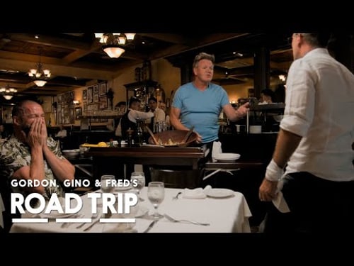 Chef Ramsay Breaks A Plate! | Gordon, Gino and Fred: Road Trip