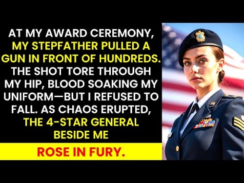 At My Commissioning, Stepfather Pulled a Gun—Bleeding, The General Beside Me Exploded in Fury—Then…