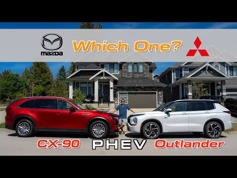 2024 Mazda CX90 PHEV vs Mitsubishi Outlander PHEV 3 Row Comparison