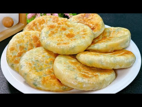 Super Soft Chive Pancakes : Thin Skin, Big Filling, and Less Oil ! 超柔软韭菜馅饼:薄皮大馅,少油不腻的完美配方!Healthy