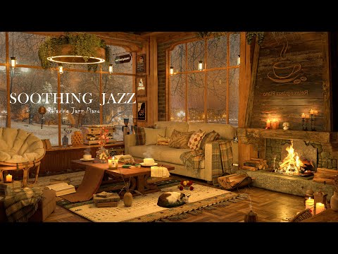 A Quiet Rainy Night | Smooth Jazz Background Music in Coffee Shop for Stress Relief & Relaxation