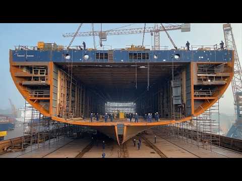 How Teams Move 60-Ton Generators and Build Huge Vesels. Heavy Machinery & Shipbuilding Engineering